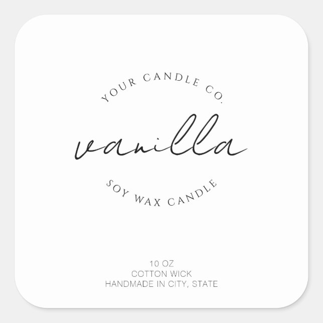 Simple Modern Candle Label (Front)
