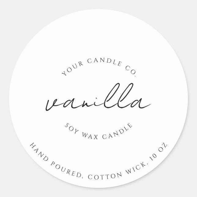 Simple Modern Candle Label (Front)