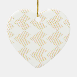 Simple, modern chevron arrow shape graphic pattern ceramic tree decoration