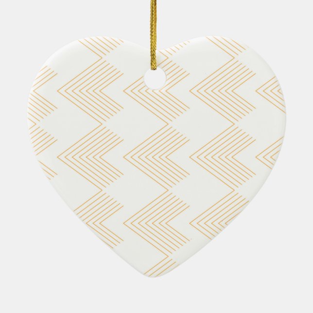 Simple, modern chevron arrow shape graphic pattern ceramic tree decoration (Back)