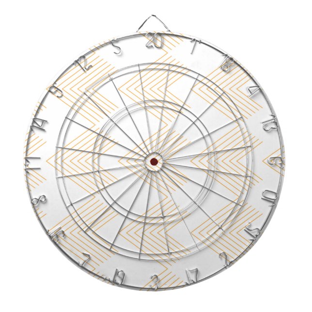 Simple, modern chevron arrow shape graphic pattern dartboard (Front)