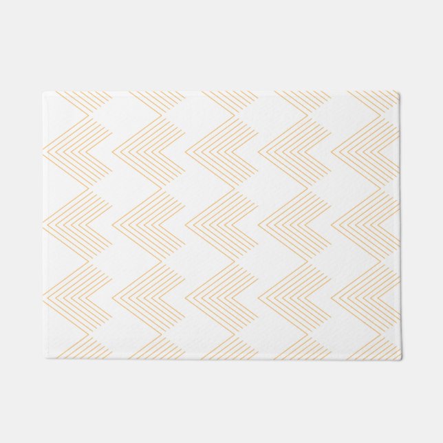 Simple, modern chevron arrow shape graphic pattern doormat (Front)