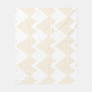 Simple, modern chevron arrow shape graphic pattern fleece blanket