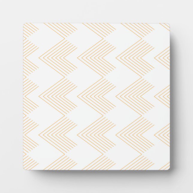 Simple, modern chevron arrow shape graphic pattern plaque (Front)