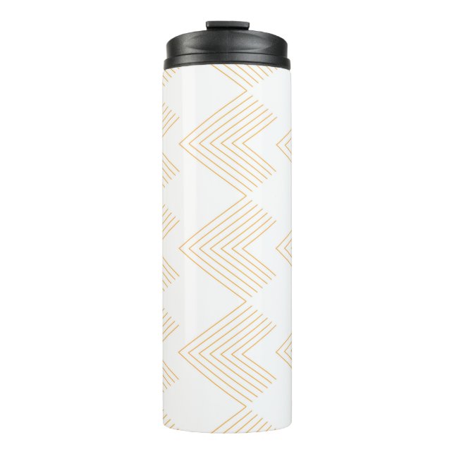 Simple, modern chevron arrow shape graphic pattern thermal tumbler (Front)