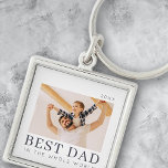 Simple Modern Chic Custom Best Dad Photo Key Ring<br><div class="desc">Design is composed of modern chic typography with sans serif and serif font.</div>
