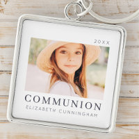 Simple Modern Chic Custom First Communion Photo