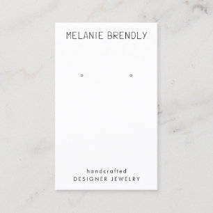 Simple Modern Chic Jewellery Earring Display Business Card