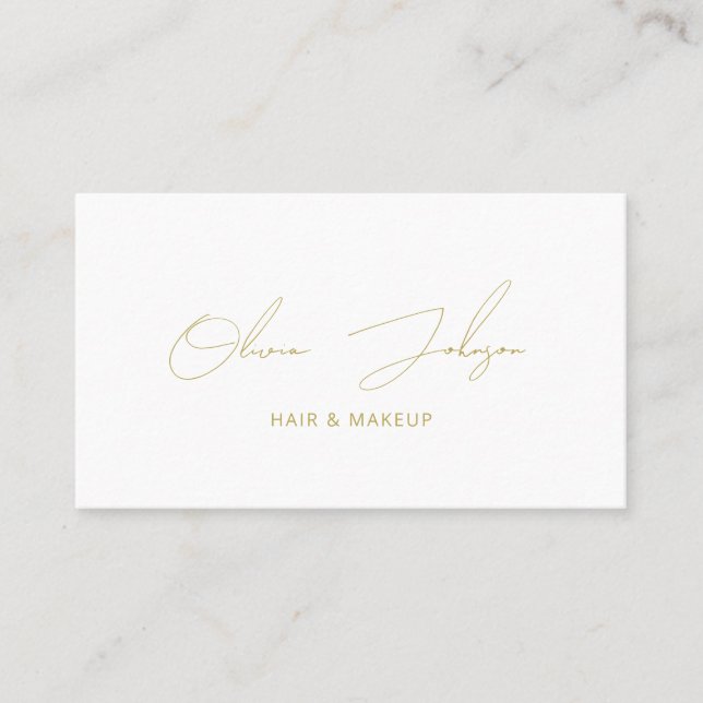 Simple Modern Chic Signature Script Business Card (Front)