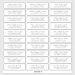 Simple Modern Chic Wedding Guest Names Address<br><div class="desc">Composed of simple sans serif and modern serif typography. These elements are simple,  elegant,  and modern. This has 30 stickers. 
 
 This is designed by White Paper Birch Co. exclusive for Zazzle.
 
 Available here:
 http://www.zazzle.com/store/whitepaperbirch</div>