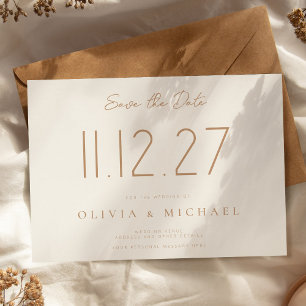 Simple Modern Chic Wedding Non-Photo Save The Date