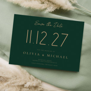 Simple Modern Chic Wedding Non-Photo Save The Date