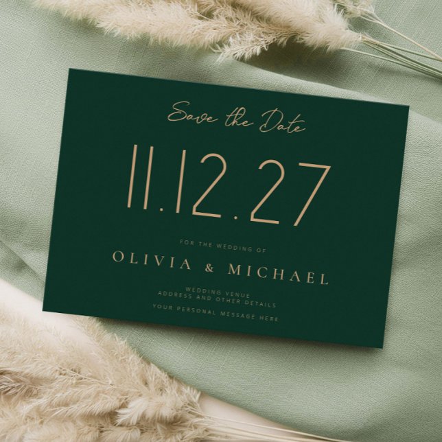 Simple Modern Chic Wedding Non-Photo Save The Date (Creator Uploaded)
