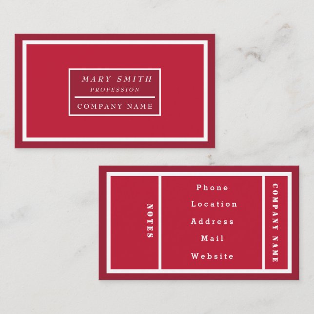 Simple Modern Chilli Pepper Business Card (Front/Back)