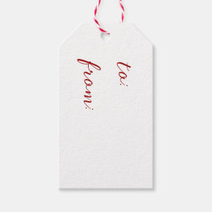 Simple Modern Christmas Gift Tags To From