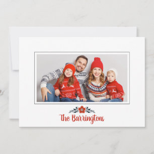 Simple Modern Christmas Photo Card