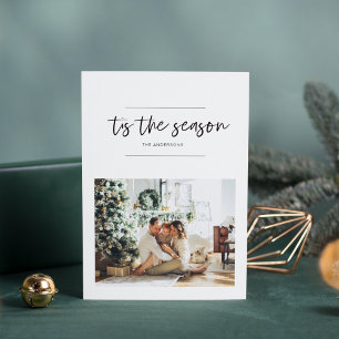 Simple Modern Christmas Photo   Tis The Season