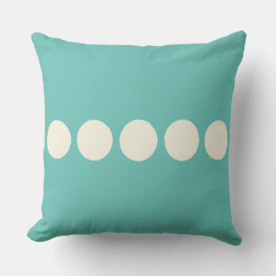 Simple Modern Circles Throw Pillow in Turquoise