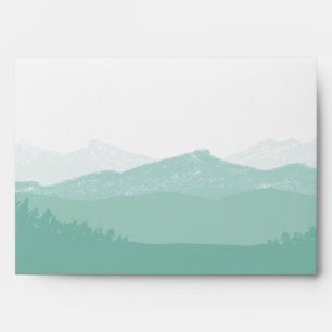 Simple Modern Classy Mountain Wedding Envelope