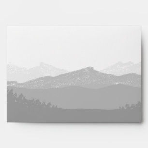 Simple Modern Classy Mountain Wedding Envelope