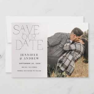 Simple Modern Classy Photo Save the Date Invitation