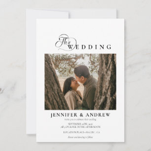 Simple Modern Classy Photo Wedding Invitation