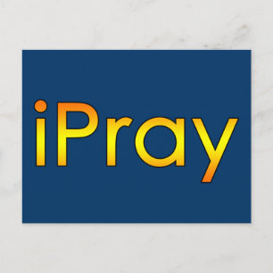 Simple, Modern, Clever iPray on Tees, Gifts Postcard