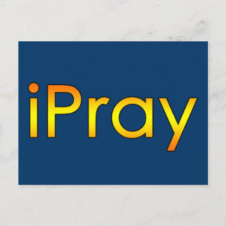 Simple, Modern, Clever iPray on Tees, Gifts Postcard