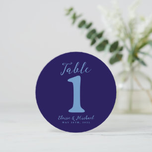 Simple Modern Coastal Wedding Reception Table Card