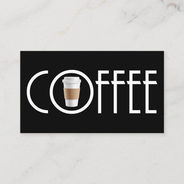 Simple Modern Coffee House Business Card (Front)