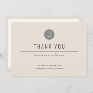 Simple-Modern-Coloured background-Business Thank Y Thank You Card
