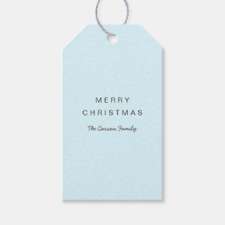 Simple Modern Colourful Light Blue Christmas Gift Tags