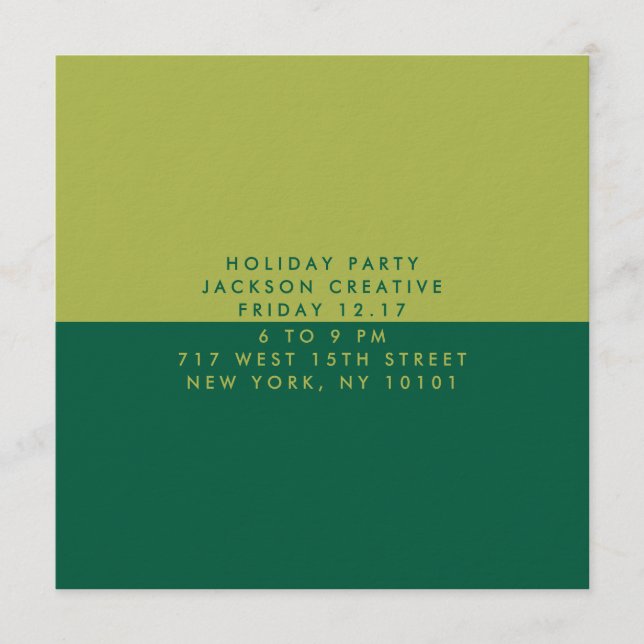 Simple Modern Contrast Invitation (Front)