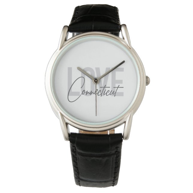 Simple, modern, cool design Love Connecticut Watch (Front)