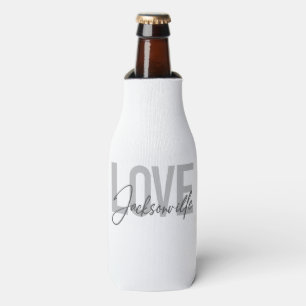 Simple, modern, cool design Love Jacksonville Bottle Cooler