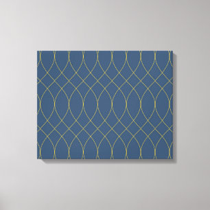 Simple, modern, cool, trendy curvy, wavy lines canvas print