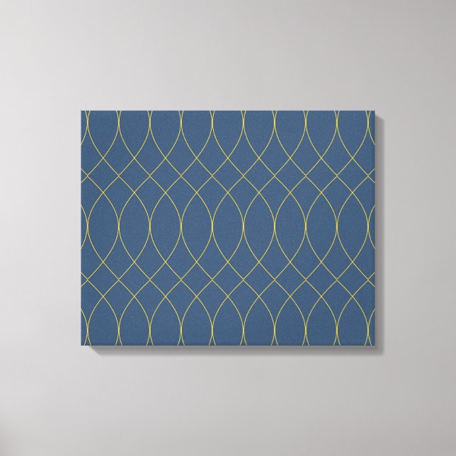 Simple, modern, cool, trendy curvy, wavy lines canvas print (Front)