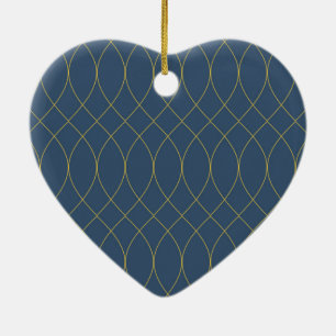 Simple, modern, cool, trendy curvy, wavy lines ceramic tree decoration