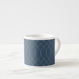 Simple, modern, cool, trendy curvy, wavy lines espresso cup