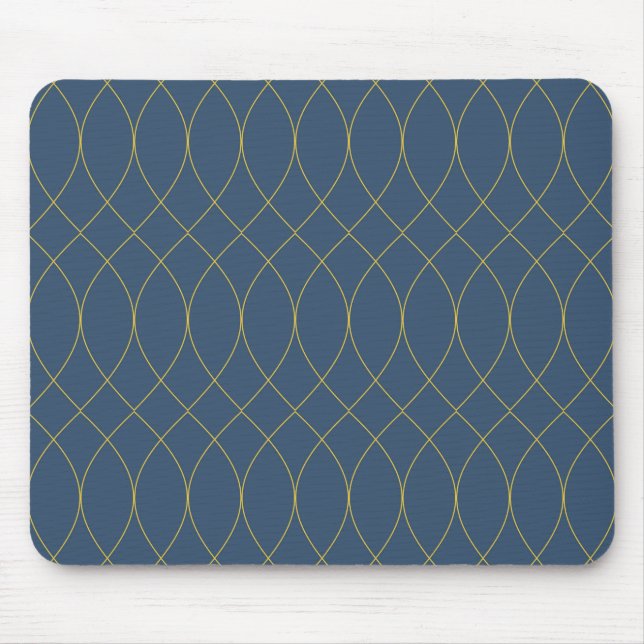 Simple, modern, cool, trendy curvy, wavy lines mouse mat (Front)