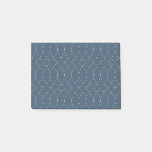 Simple, modern, cool, trendy curvy, wavy lines post-it notes (Front)