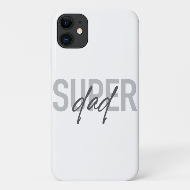 Simple, modern, cool, trendy design Super Dad Case-Mate iPhone Case (Back)