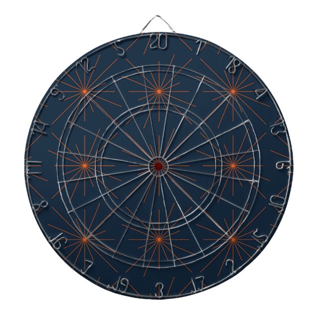 Simple, modern, cool, trendy light / star abstract dartboard (Front)