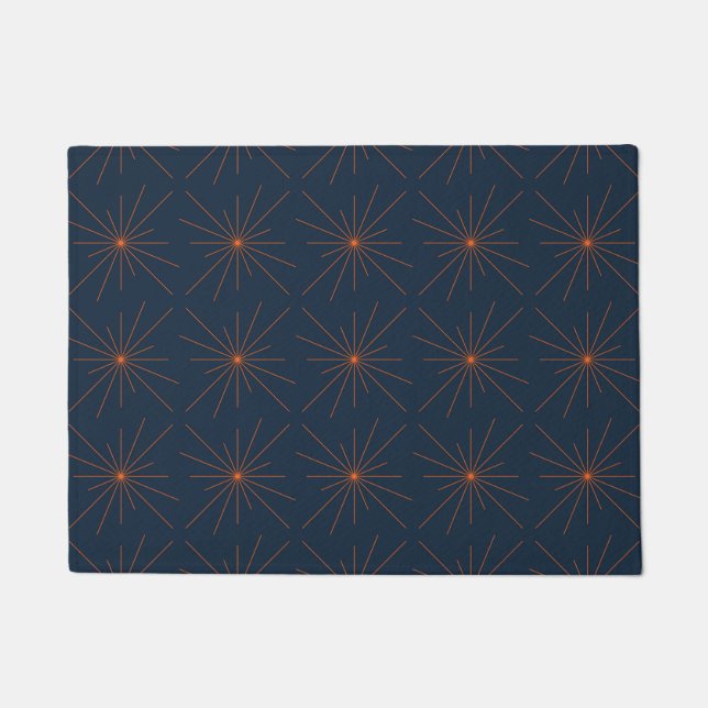 Simple, modern, cool, trendy light / star abstract doormat (Front)