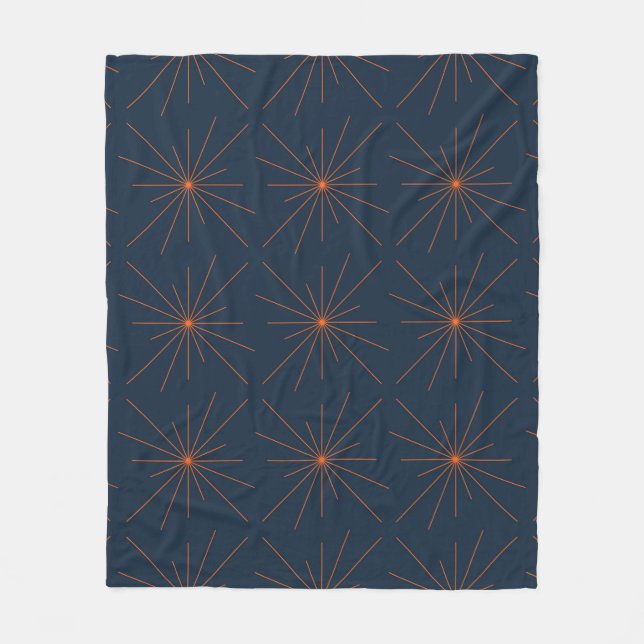 Simple, modern, cool, trendy light / star abstract fleece blanket (Front)