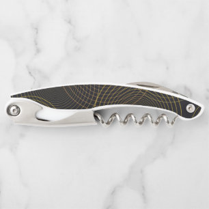 Simple, modern, cool, trendy thin line circles corkscrew