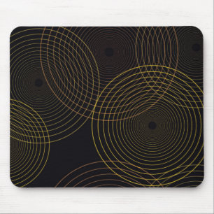 Simple, modern, cool, trendy thin line circles mouse mat