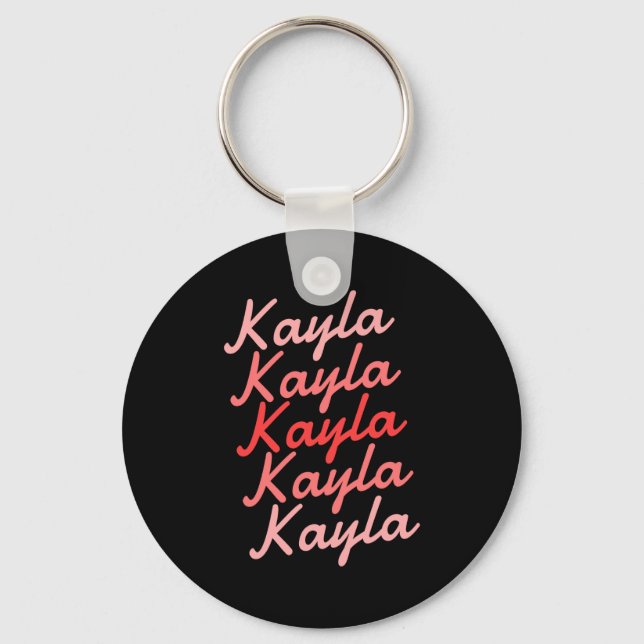 Simple Modern Cool Tygraphy Name Toddler  Key Ring (Front)
