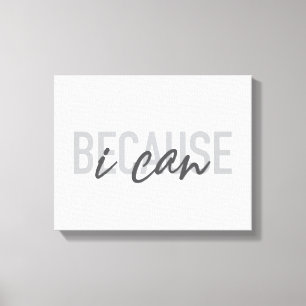 Simple, modern, cool, urban design Because I can Canvas Print