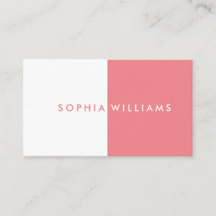 Simple Modern Coral and White Professional Business Card